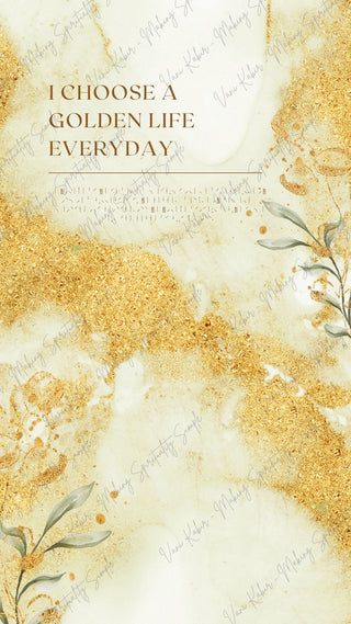 Spiritual Wallpaper - I Choose A Golden Life Everyday