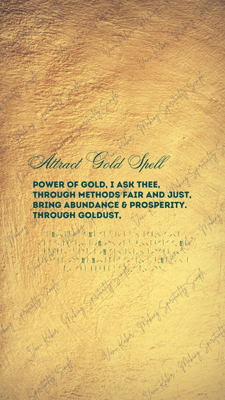 Spiritual Wallpaper - Attract Gold Spell