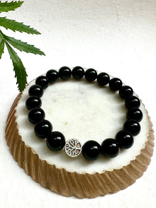 Protection Against Black Magic + Evil Eye- Black Tourmaline - Bracelet One of the top stones for crystal healing because it is such a strong protector