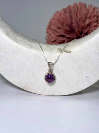 Awakening Amethyst Silver Pendant - A powerful and protective stone that guards against psychic attacks, transmuting the energy into love and protecting the wearer from all types of harm