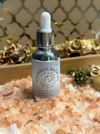 Aquarius Bath Oil is specially designed for new moon and full moon baths.  With spell worked and energized oils, this bath can help in deep release and active manifestation. 