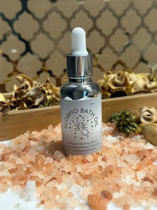 Scorpio Bath Oil is specially designed for new moon and full moon baths.  With spell worked and energized oils, this bath can help in deep release and active manifestation. 
