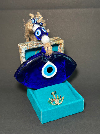 Anti Evil Eye Duo - Evil Eye Hanging for Family Protection & Protection from Evil Eye Pendant