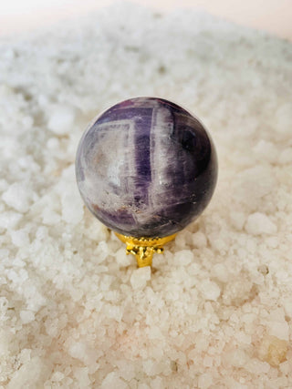 Amethyst Sphere - Relieves physical, emotional and psychological pain or stress and eases headaches and releases tension, heals diseases of the lungs and respiratory tract, skin conditions, cellular disorders and diseases of the digestive tract