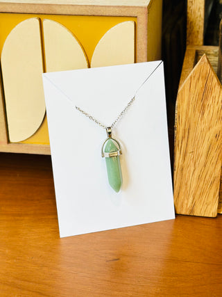 Green Aventurine - Double Terminated Pendant For Growth