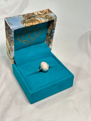 Heal And Let Go - Natural Howlite Ring - A calming stone that is usually used to relieve anger, tensions, and stress