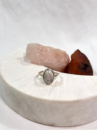 Heal And Let Go - Natural Howlite Ring
