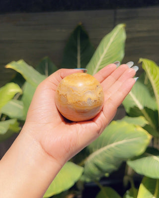 Yellow Lace Agate Sphere