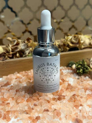 Taurus Bath Oils specially designed for new moon and full moon baths.  With spell worked and energised oils, this bath can help in deep release and active manifestation.  