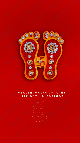Spiritual Wallpaper - Wealth Walks Into My Life With Blessings